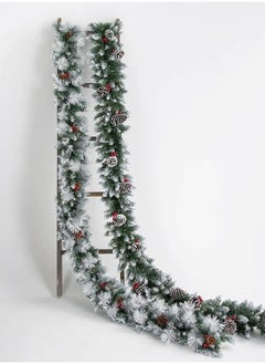 SINCHER Christmas Garland for Christmas, 9 Ft with Pine Cones and Red Berries  - Image 4