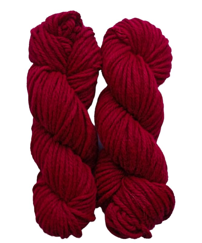 KYSS Vardhman Jackpot Thick Chunky Wool Hand Knitting Yarn Mehroon Hanks500gms Shade no27 - Image 1
