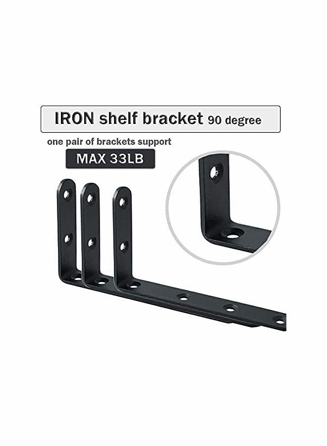 Zikra Stainless Steel Corner Code 4 Pcs 5 x 3 Inch Right Angle Brackets Wall Support Brackets for Shelves Table Bookshelf Wood with Screws for Fixing Wood Furniture Shelves Cabinet Bed  L Shaped - Image 4