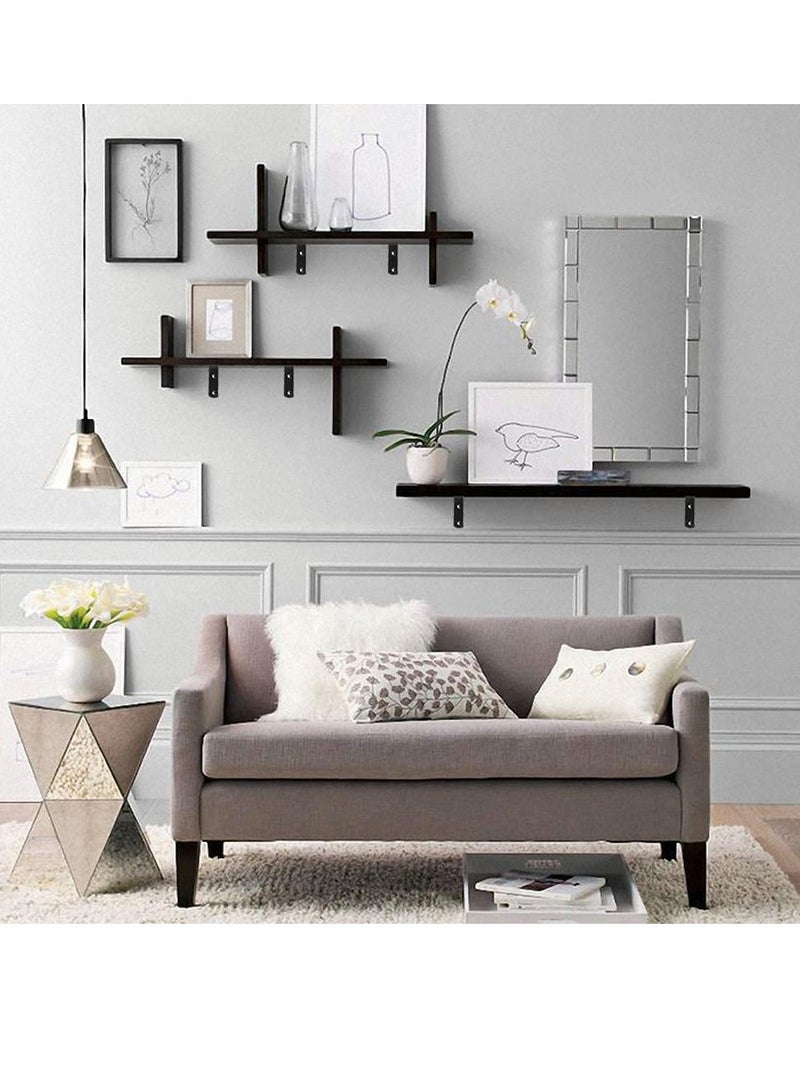 Zikra Stainless Steel Corner Code 4 Pcs 5 x 3 Inch Right Angle Brackets Wall Support Brackets for Shelves Table Bookshelf Wood with Screws for Fixing Wood Furniture Shelves Cabinet Bed  L Shaped - Image 3