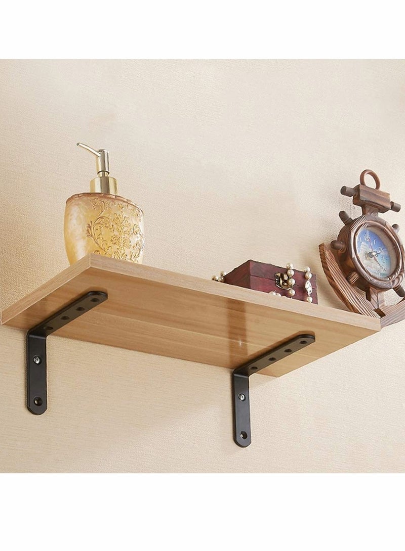 Zikra Stainless Steel Corner Code 4 Pcs 5 x 3 Inch Right Angle Brackets Wall Support Brackets for Shelves Table Bookshelf Wood with Screws for Fixing Wood Furniture Shelves Cabinet Bed  L Shaped - Image 2