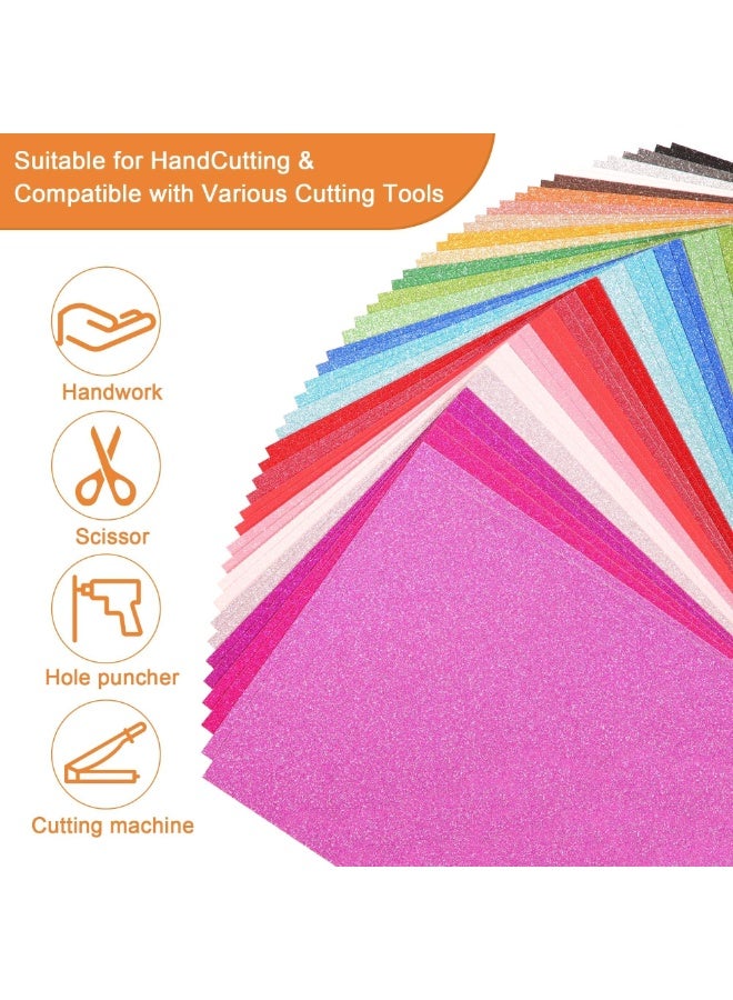 25 Sheets Glitter Cardstock, 25 Colors A5 Glitter Paper, Thick Sparkly Cardstock Paper for Card Making, Arts and Crafts DIY Projects, School Supplies and Gift Tags, Multicolor - Image 4