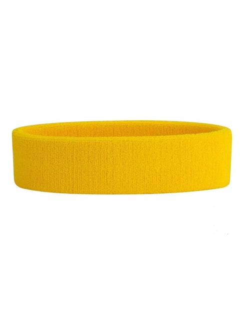 Sweat-absorbing sweatband for exercise, yellow, from Iggy Wolf