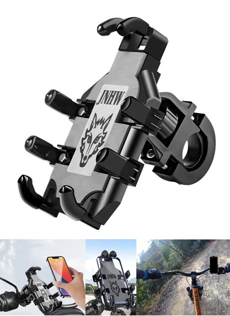 Generic Motorcycle & Bike Phone Holder, Phone Holder with Shock Absorber for Handlebar up to 33mm, for iPhone,Samsung,Xiaomi, Huawei, Honor and More 4.7 inch-7.2 inch Phones  - Image 1