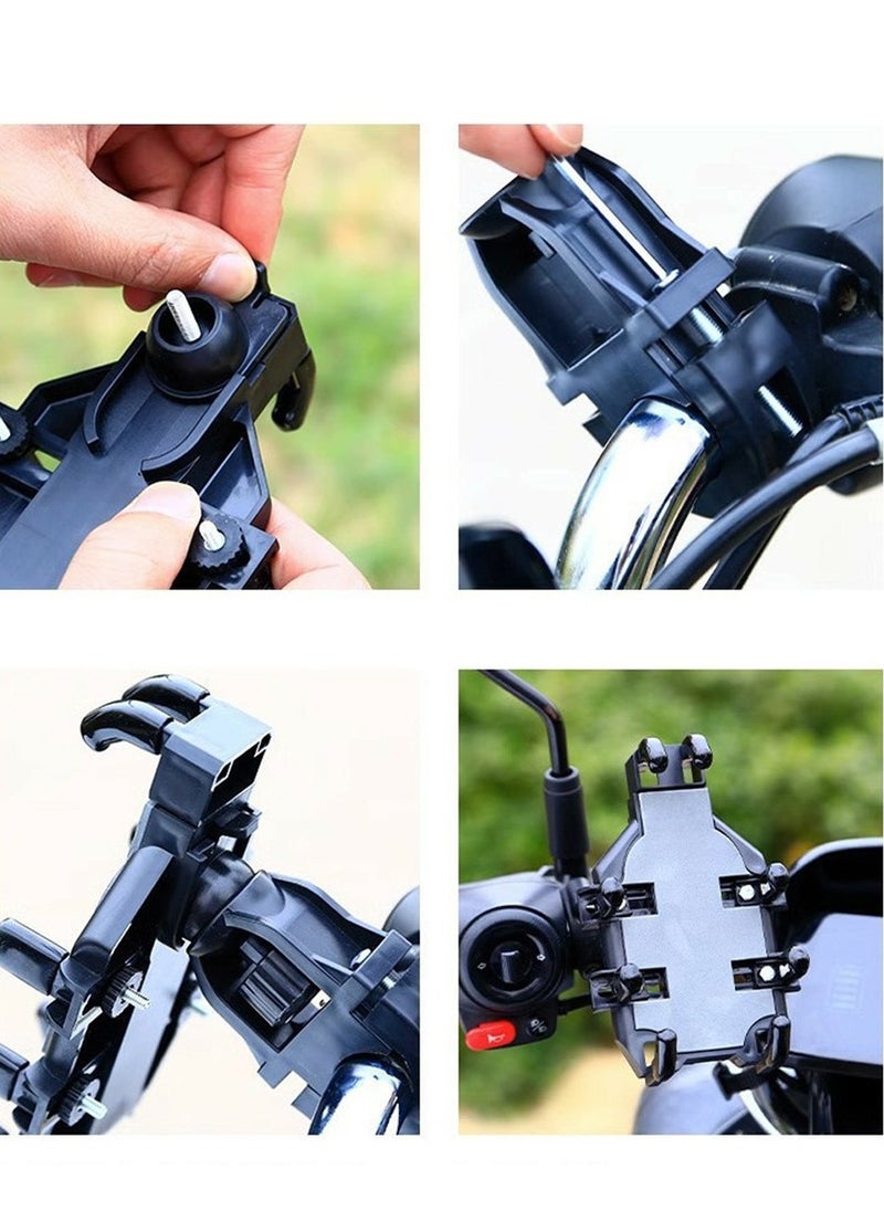 Generic Motorcycle & Bike Phone Holder, Phone Holder with Shock Absorber for Handlebar up to 33mm, for iPhone,Samsung,Xiaomi, Huawei, Honor and More 4.7 inch-7.2 inch Phones  - Image 5