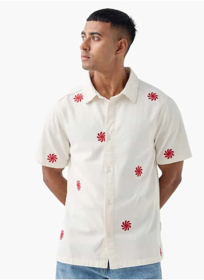 Lee Cooper Abstract Emb Shirt For Male