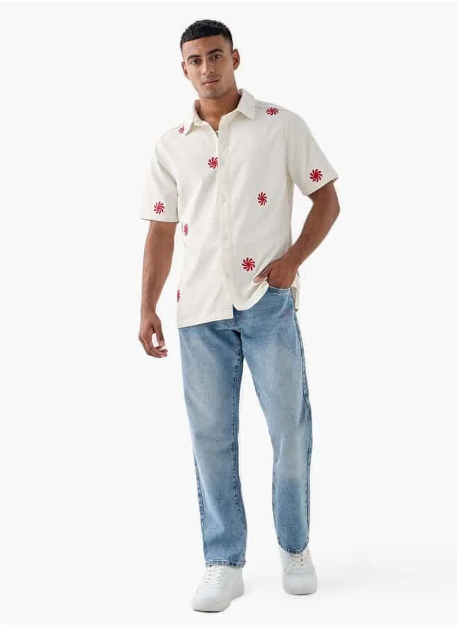 Lee Cooper Abstract Emb Shirt For Male