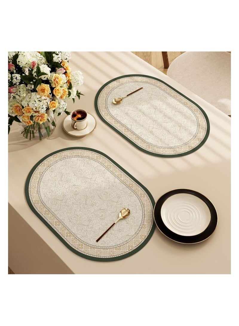 Placemats Set,Set Of 8 Heat Resistant Stain Resistant Woven PVC Insulation Placemats,Durable Washable Elegant Table Mats For Dining - Image 1