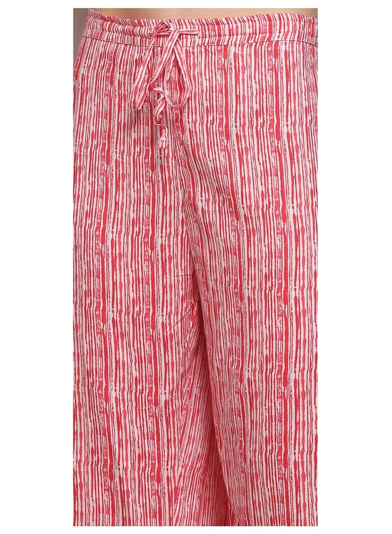 Biba Coral Pink Coral Pink Rayon Straight Suit Set for Women | Best Price UAE