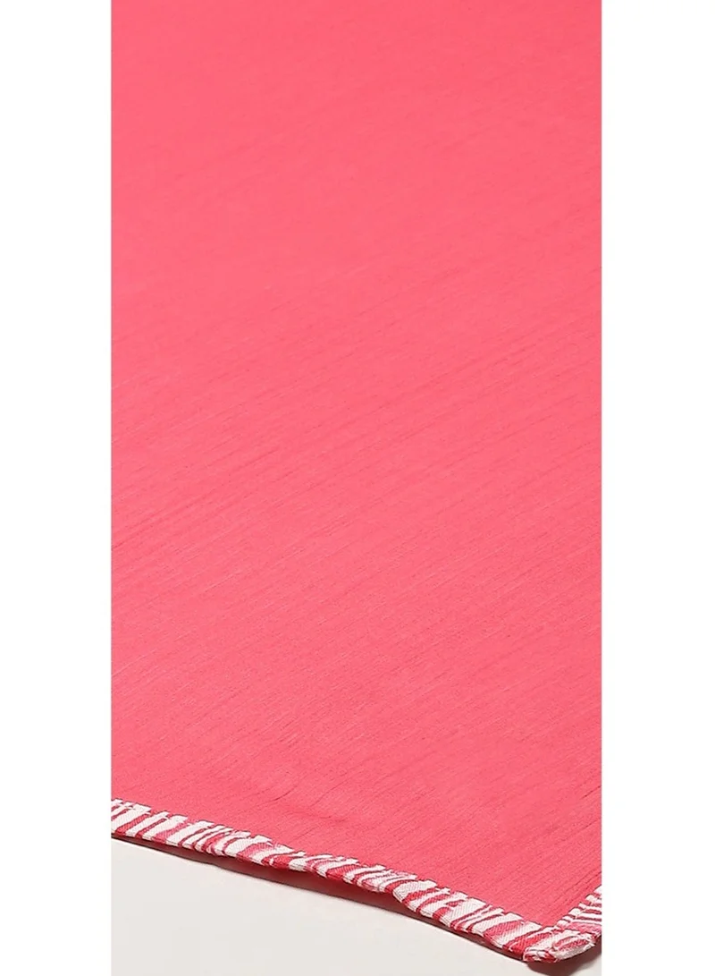 Biba Coral Pink Coral Pink Rayon Straight Suit Set for Women | Best Price UAE