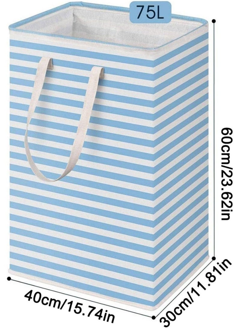 جيرينك سلة غسيل ، سلال كبيرة قابلة للطي 75 لترا بمقابض ، سلة تخزين ملابس قائمة بذاتها مقاومة للماء ، منظم ألعاب وملابس - Image 4