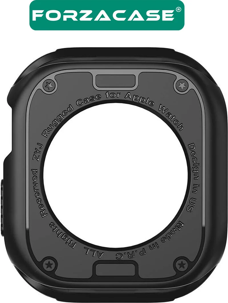 فورزاكاس Apple Watch 10 46MM Compatible Open Front Armor Silicone TPU Case Protective Cover - FC794