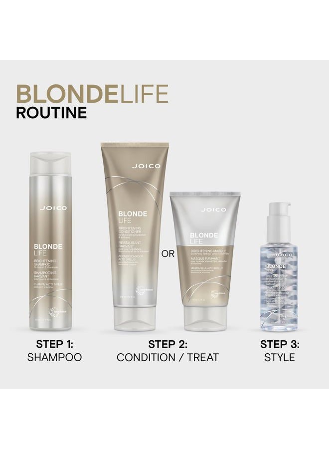 JOICO Blonde Life Brilliant Glow Brightening Oil | For Blonde Hair | Tame Frizz | Boost Shine & Brilliance | Add Softness & Smoothness | With Monoi & Tamanu Oil | 3.4 Fl Oz - Image 5