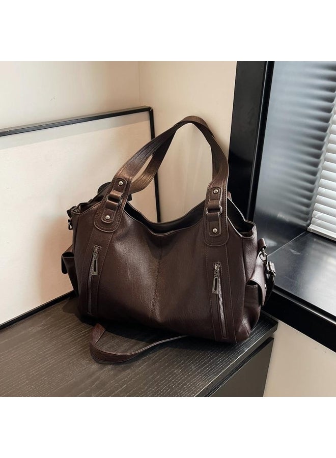 Yogodlns Yogodlns High Quality Women's Bag New Urban Trend Style Shoulder Bag Versatile Casual Large Capacity Commuter Zipper Handbag