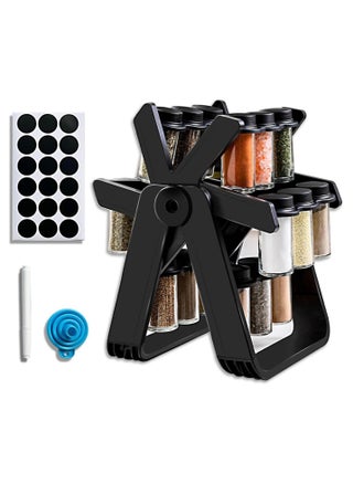 Rotating Spice Rack Organizer with 18 Glass Spice Jars, Spice Jar Set with 360 Degree Rotating Spice Jars, Wheel-shaped Spice Bottle Set - pzsku/Z5D992B19295662C6C78BZ/45/1747807728/8911474c-a616-4b19-b573-717656892d76