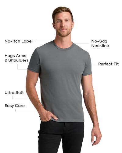 True Classic Mens T-Shirts – Short Sleeve Crew Neck T Shirts for Man, Cotton Blend Plain Novelty Men's T-Shirts, Pack of 3, Variety, XL - Image 2