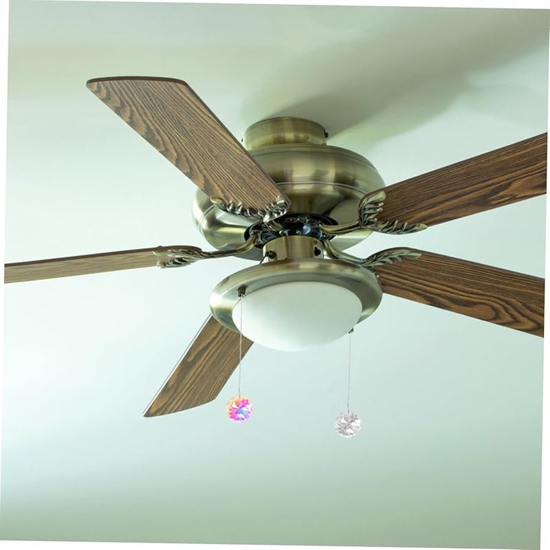 Mixed Color Crystal Prism Ball Ceiling Fan Pull Chain Extension Rainbow Maker Pendant Decor - Image 4
