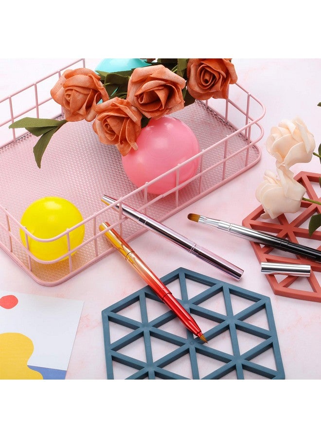 TOODOO 3 Pieces Lip Brush Retractable Lipstick Liner Brush Lipstick Dual-Ended Foundation Makeup Brush With Cap Travel Applicators - Image 3