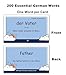 Docdeer 200 Essential German Words Vocabulary Flash Cards Flashcard for Beginners Adults Learn German for Beginners Adult - Image 4