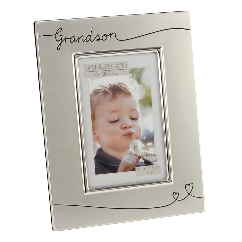 Oaktree Gifts Silverplated Grandson Photo Frame 4 x 6