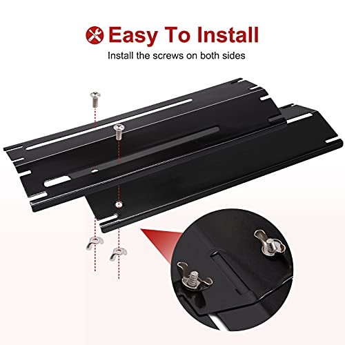 Adviace Universal Adjustable Grill Heat Plates/Heat Tents/Burner Covers/Heat Deflectors/BBQ Grill Heat Shields/Grill Cover Plates/Grill Diffuser for Gas Grill, Porcelain Steel Grill Replacement Parts (5-Pack) - Image 5