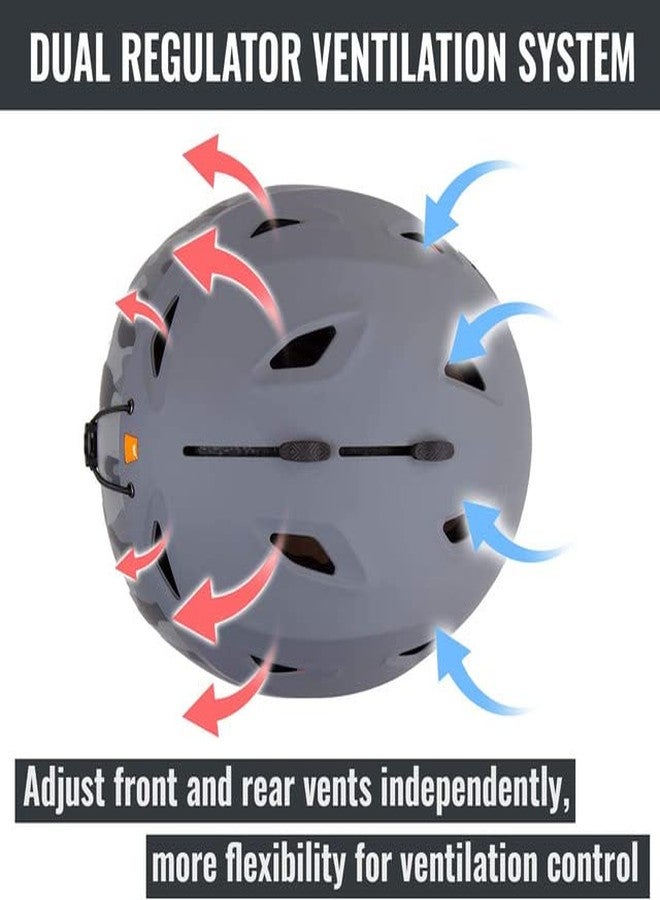 TurboSke Ski Helmet Snowboard Helmet - Active Ventilation Audio Compatible Snow Sports Luxury Helmet with ASTM Certified Safety for Men Women and Youth S(20”-21.75”/51-55cm) gray - Image 3