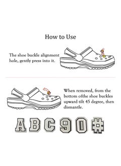 SYOSI Shoe Decoration Charms, Shoe Charms for Croc, 37 Pcs Letters Numbers Shoe, A-Z Letters & 0-9# Numbers for Bracelets, Decoration for Boys and girls Teens Party Favor Birthday Gifts  - Image 5