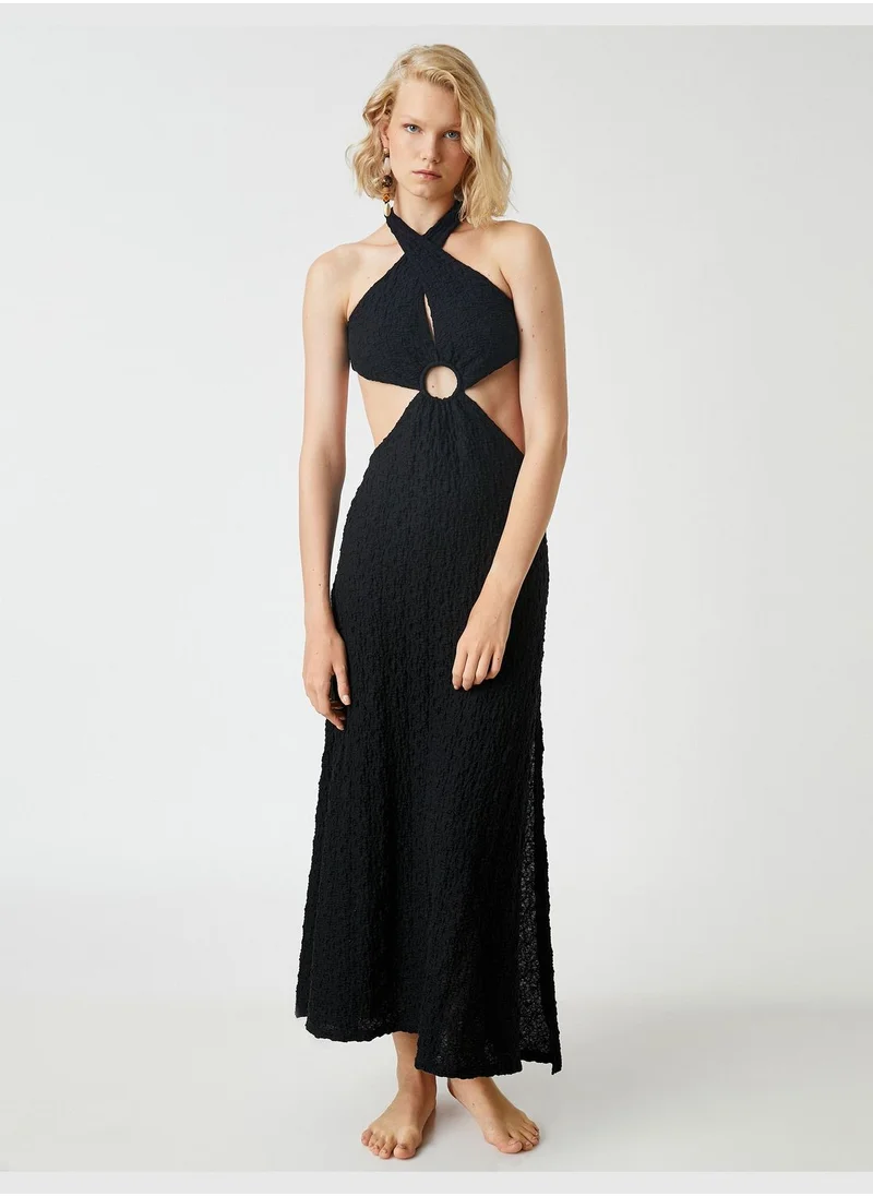 KOTON Maxi Beach Dress Cut Out Detail