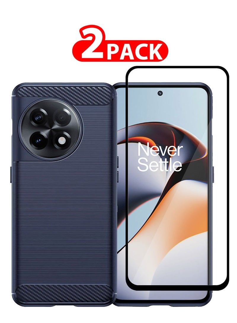CATANES 2 Packs For OnePlus 11R Case Cover and Screen Protector Soft TPU Bumper Protective Back Case Blue - Image 2