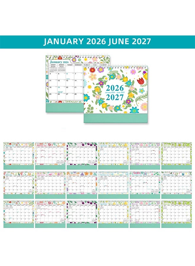 Lemon Desk Calendar 2026-2027, 18 Months Calendar Runs until June 2027, Monthly Desk Planner, Ample Blocks ＆ Notes for Home Office 7.3 x 8 Inch - Image 3