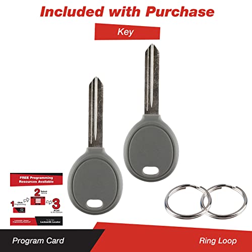 KeylessOption Keyless Entry Remote Fob Uncut Ignition Car Key Replacement for GQ43VT17T, 04602260 (Pack of 2) - Image 5