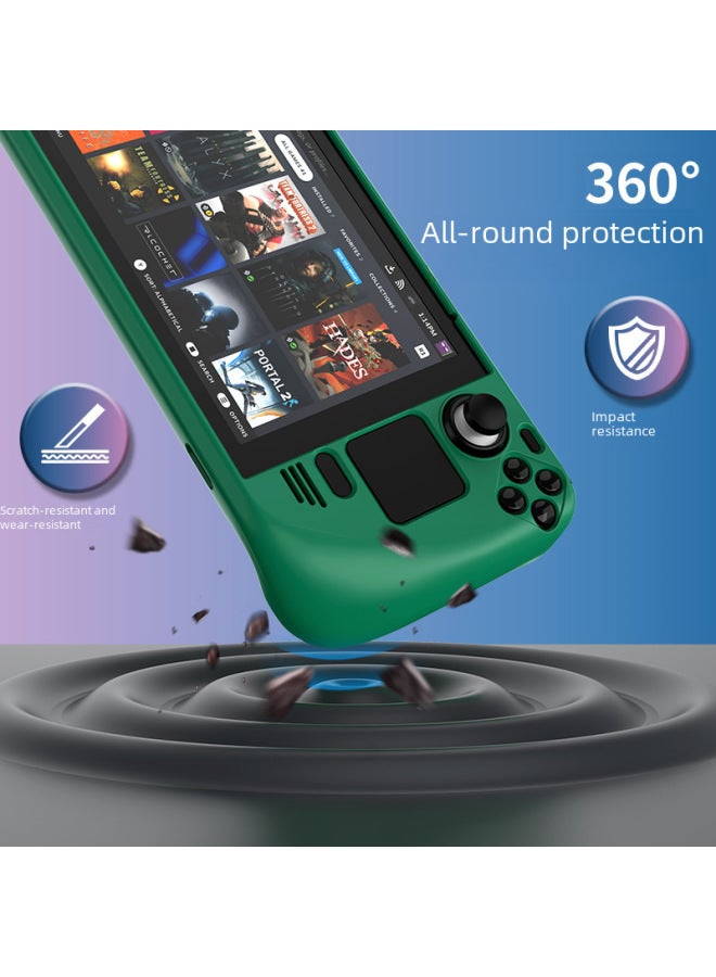 Colorful Protective Shell Skin-friendly Texture Pc Material Cover Stand Gaming Console Accessories For Steam Deck-Product Color:Steam Deck/Steam Deck Oled-Model:Dark Purple - Image 5