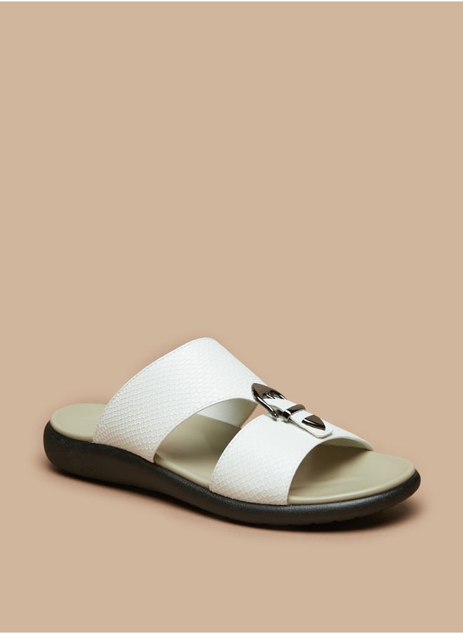 LBL by Shoexpress Men's Textured Slip-On Sandal with Buckle Detail Ramadan Collection  - Image 3