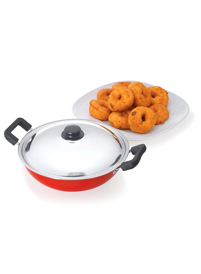 Premier Aluminium Non Stick Fry Pan Classic with Stainless Steel lid - 22 Cm - Image 2