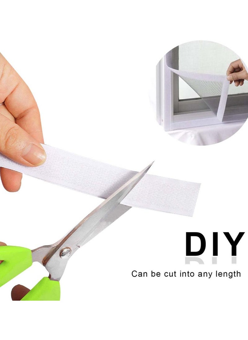 SYOSI - Hook and Loop Tape Velcro Tape Adhesive Strip Self Sticky Back Fastening Heavy Duty Reusable Double Sided 8M 2CM - Image 1