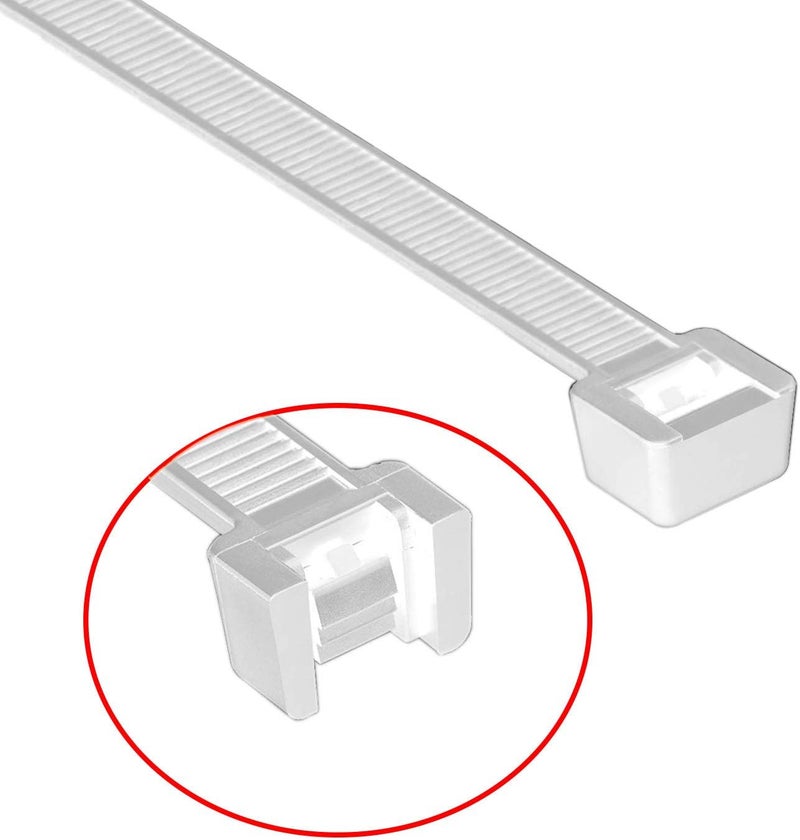 Superun Heavy Duty Zip Ties 12 Inch, 50 Lbs Tensile Strength Selflocking Wire Ties (Industrial Grade Cable Ties) Pack of 100 White - Image 2