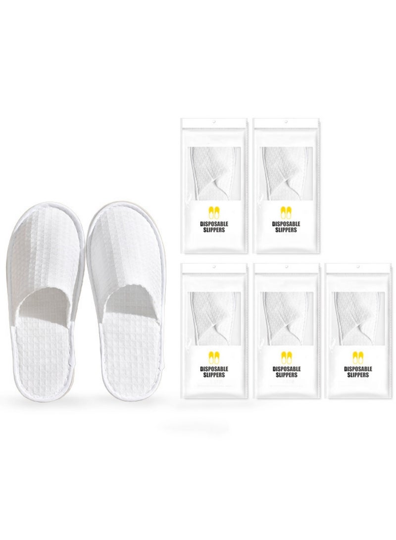 NOVOLAN NOVOLAN Disposable Slippers for Entertaining Guests At Home, Travel, Portable, Hotels, Beauty Salons & B&B Slippers, Universal Comfort Fit, Lightweight & Portable, Non-Slip Sole Soft & Cozy, 5 Pack  - Image 1