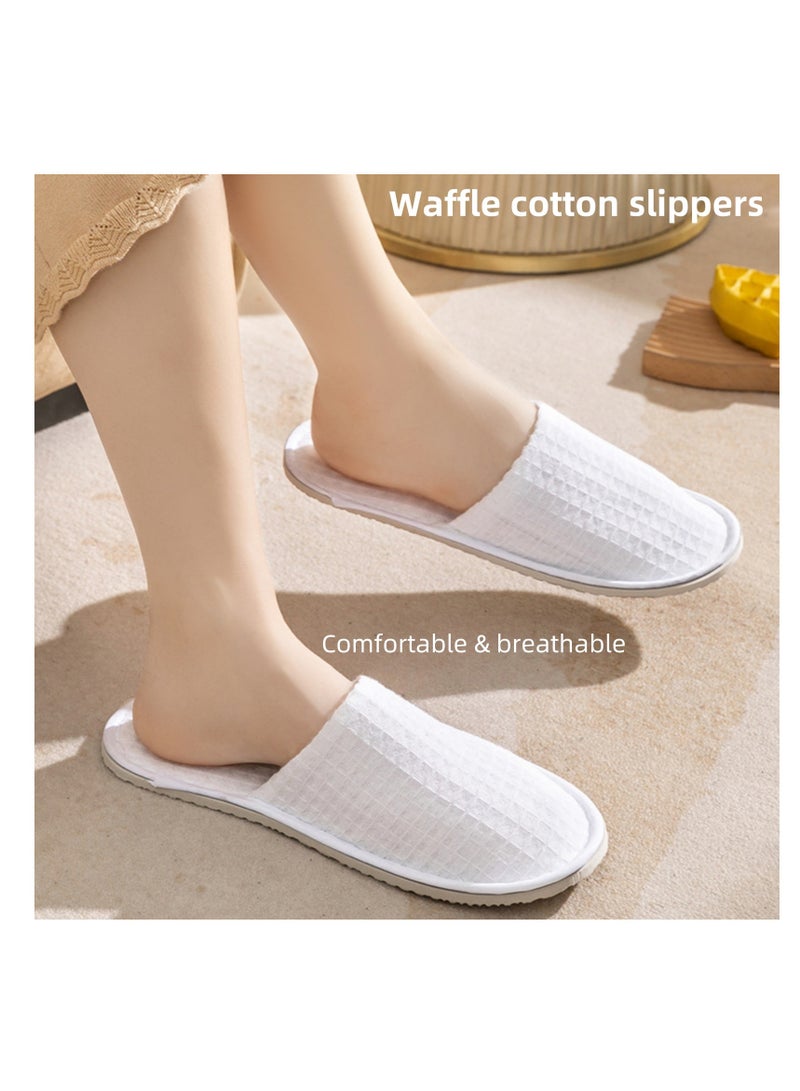 NOVOLAN NOVOLAN Disposable Slippers for Entertaining Guests At Home, Travel, Portable, Hotels, Beauty Salons & B&B Slippers, Universal Comfort Fit, Lightweight & Portable, Non-Slip Sole Soft & Cozy, 5 Pack  - Image 4