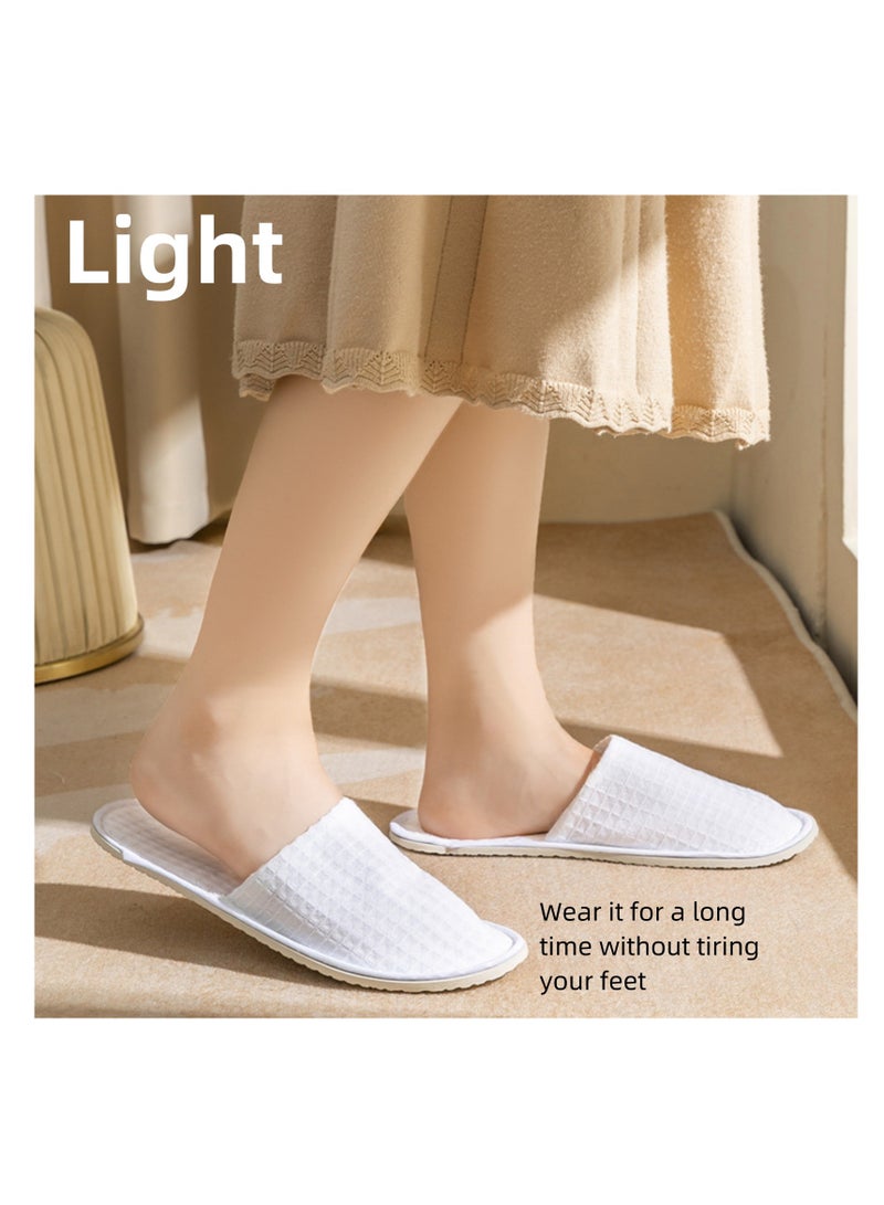 NOVOLAN NOVOLAN Disposable Slippers for Entertaining Guests At Home, Travel, Portable, Hotels, Beauty Salons & B&B Slippers, Universal Comfort Fit, Lightweight & Portable, Non-Slip Sole Soft & Cozy, 5 Pack  - Image 5