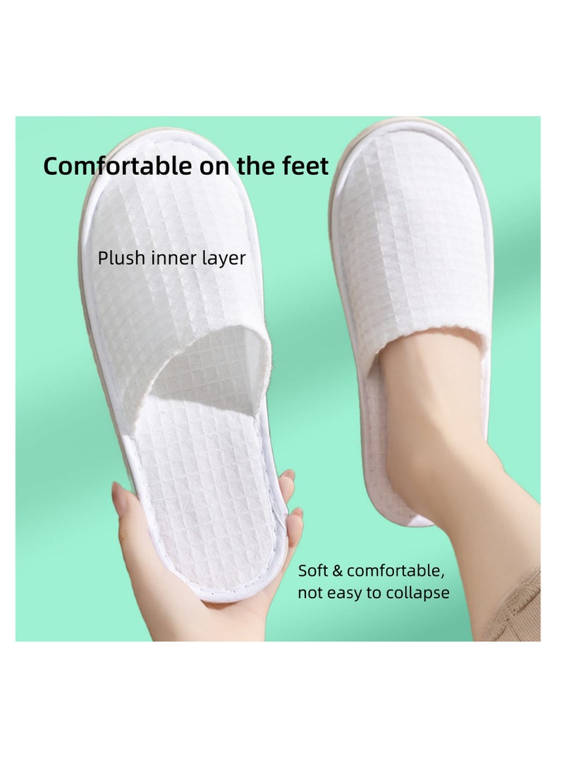 NOVOLAN NOVOLAN Disposable Slippers for Entertaining Guests At Home, Travel, Portable, Hotels, Beauty Salons & B&B Slippers, Universal Comfort Fit, Lightweight & Portable, Non-Slip Sole Soft & Cozy, 5 Pack  - Image 2