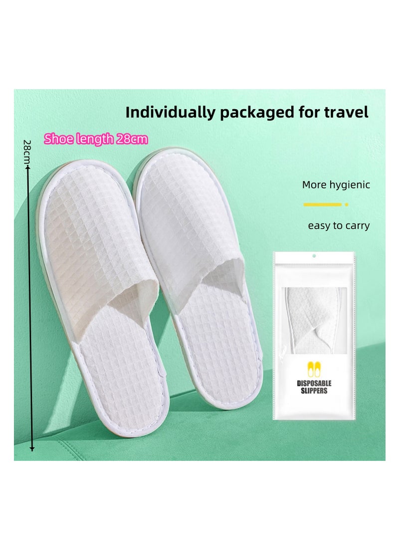 NOVOLAN NOVOLAN Disposable Slippers for Entertaining Guests At Home, Travel, Portable, Hotels, Beauty Salons & B&B Slippers, Universal Comfort Fit, Lightweight & Portable, Non-Slip Sole Soft & Cozy, 5 Pack  - Image 3