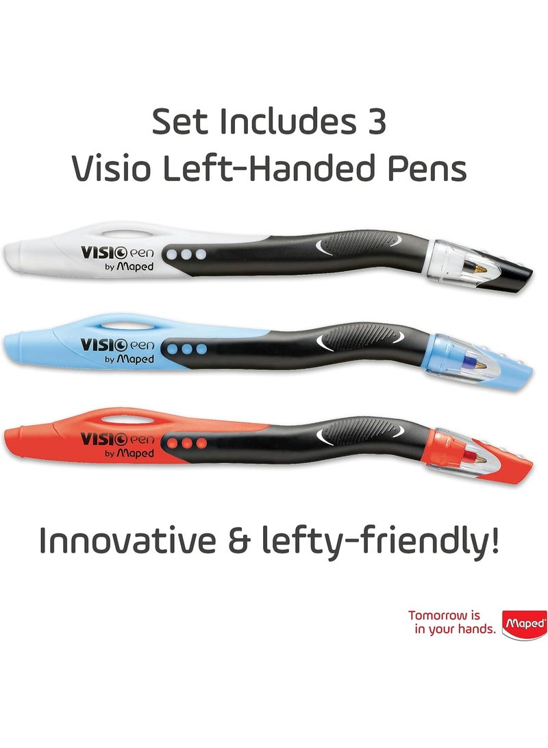 Maped أقلام مابيد فيزيو لليد اليسرى، عبوة من 3، ألوان متنوعة (224324) - Image 4