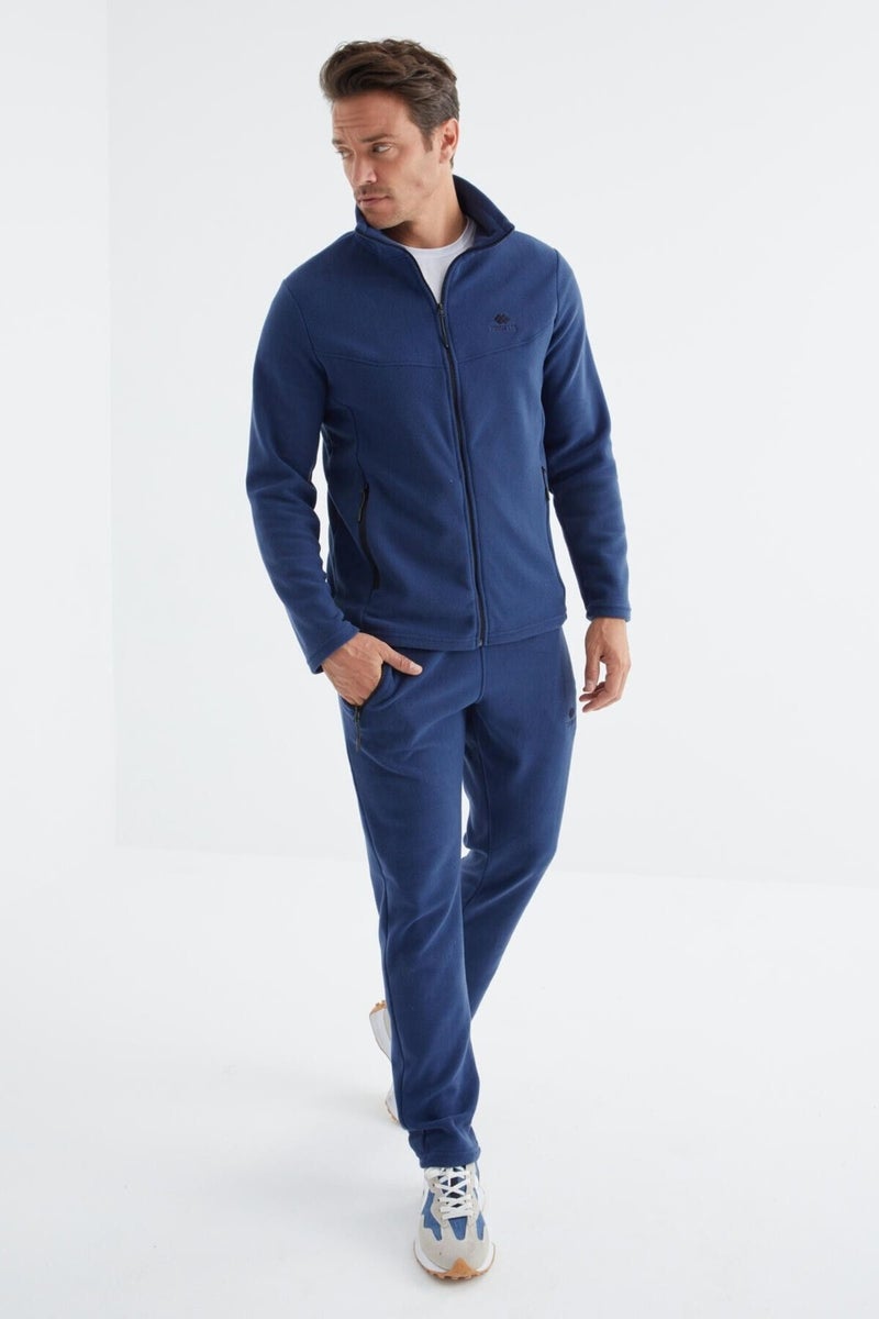 Tommy Life Indigo Stand Collar Basic Men's Polar Fleece Tracksuit - 85193  - Image 1