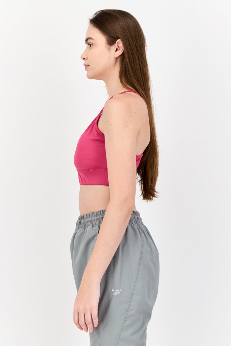 Reebok Women Sportswear Fit Padded Training Sports Bra, Pink - Image 2