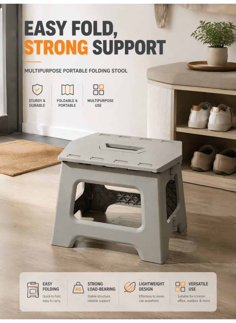 Valiant Glow Children's Folding Step Stool — Compact, Foldable Camping Chair — Portable, Multi-functional Seat with Carry Handle — Suitable for Indoor and Outdoor Use. - Image 1