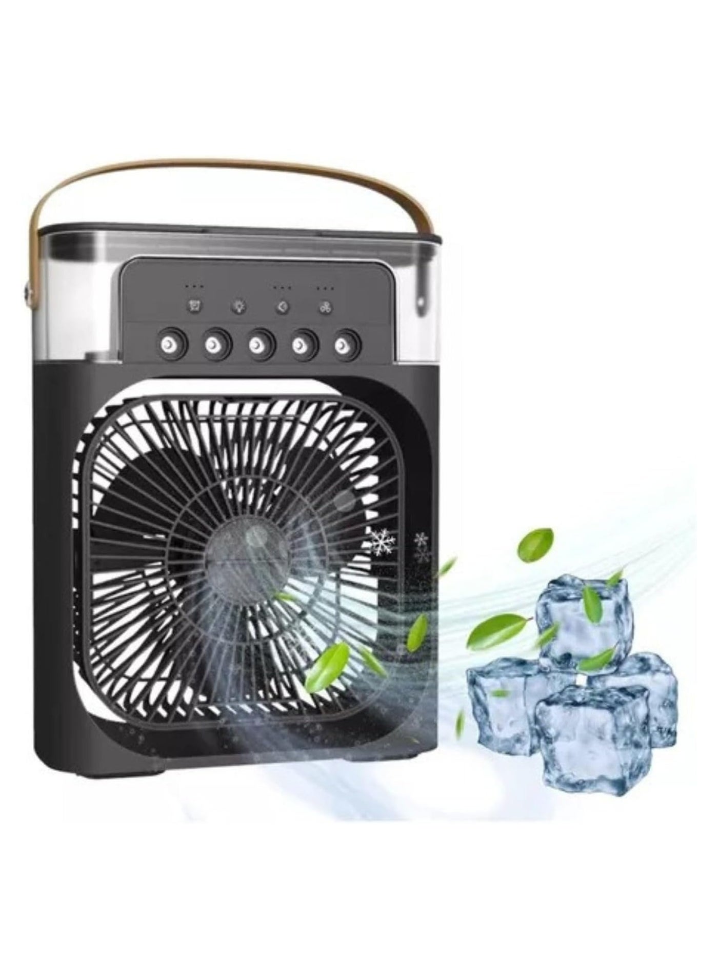 Portable Air Conditioner Fan, Mini Personal Evaporative Air Cooler Oscillation/Humidifier/Timing Function, Desktop Misting Fast Cooling Fan With Led Light For Room Office Camping