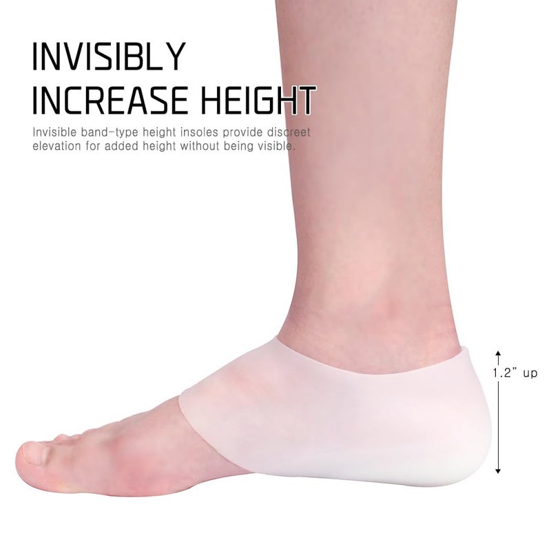 FOOTINSOLE.COM Invisible Height Increase Insoles â€“ Comfortable & Discreet Shoe Inserts for Men & Women (Without Holes, 1 Pair) - Image 2