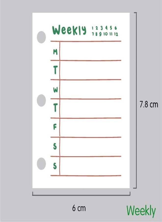 Moterm Refills for A9-Ring Planner- Memo and Weekly Inserts (3.1 inch x 2.36 inch) - Image 3