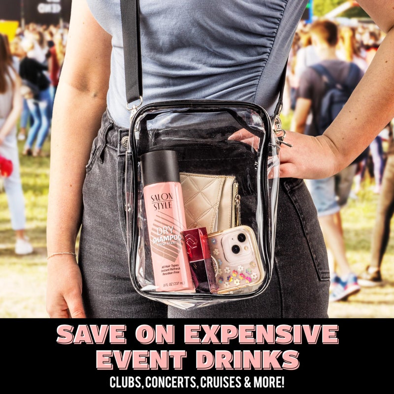 GoPong Hair Spray Flask 2 Pack (16 oz Total) - Hidden Alcohol Travel Flasks for Women - Secret Liquor Containers for Nightclubs, Festivals, Cruises, and Sports Events â€“ Includes Funnel & Spout - Image 3
