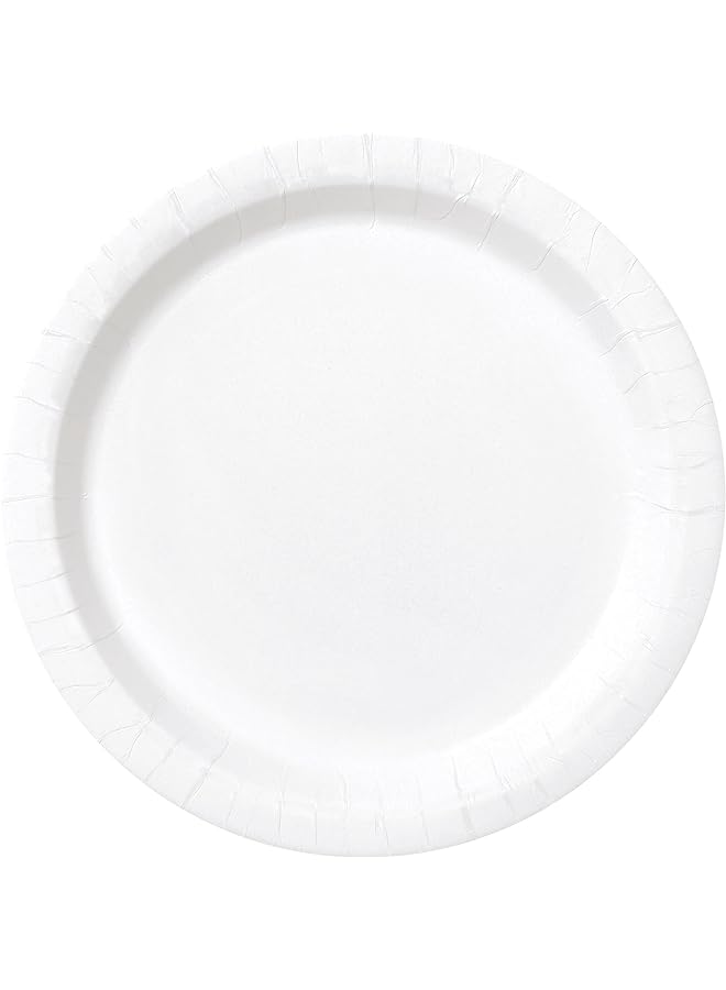 Unique Bright White Round Plates 7 Inch - Image 1